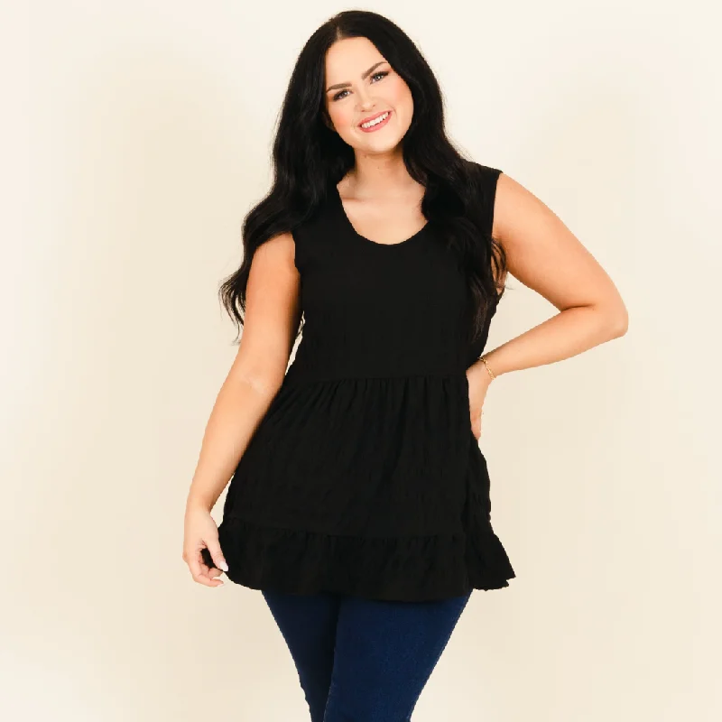 I Know You Now Babydoll Tank, Black Streetwear Style for 