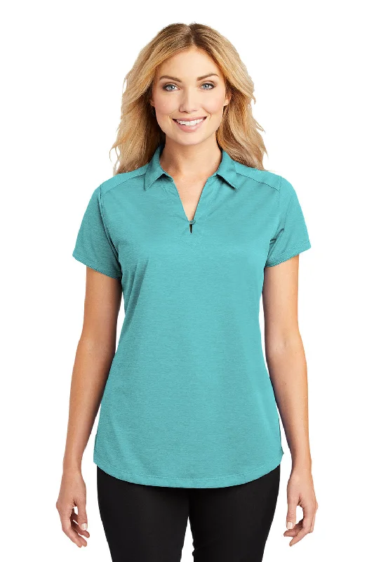 Port Authority Womens Digi Heather Performance Moisture Wicking Short Sleeve Polo Shirt - Maui Blue - Closeout Artistic Women's Avant - Port Authority Womens Digi Heather Performance Moisture Wicking Short Sleeve Polo Shirt - Maui Blue - Closeout Artistic Women's Avant -