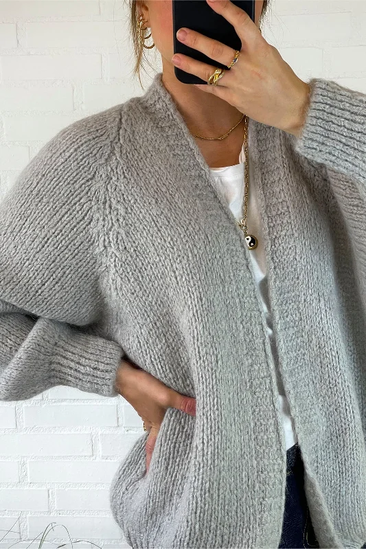 Noella - Fora Knit Cardigan - Light Grey Bohemian Women's Free