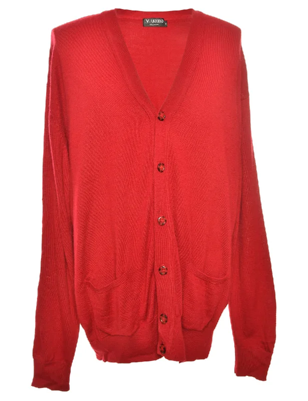 Classic Red Cardigan - XL Practical Women's Multi - 