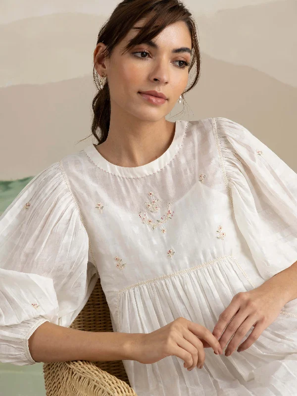 Tea Ceremony Midi Dress Monochromatic Office Style