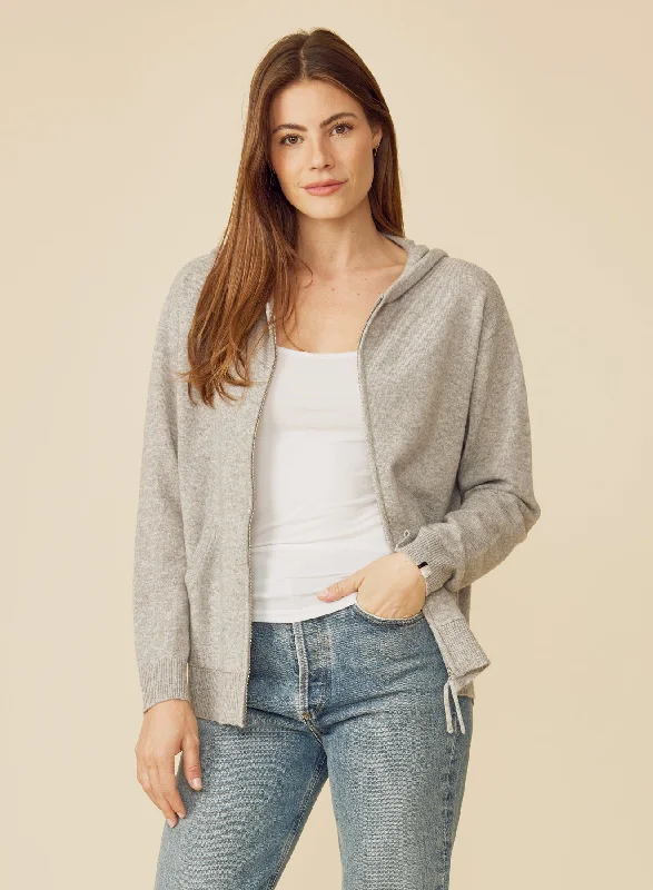 Colorado Cashmere Hoodie - Heather Grey Youthful Women's Pop