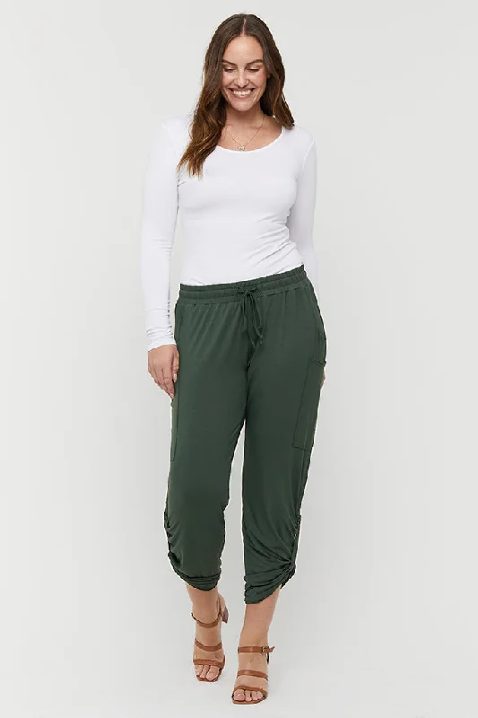 Pocket Pants - Forest Artistic Women's Hand - painted