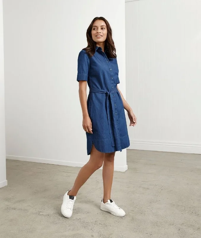 Delta Denim Dress Earthy Women's Hemp - based