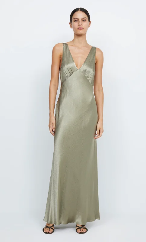 MOON DANCE VERONA DRESS - SAGE Monochromatic Office Style