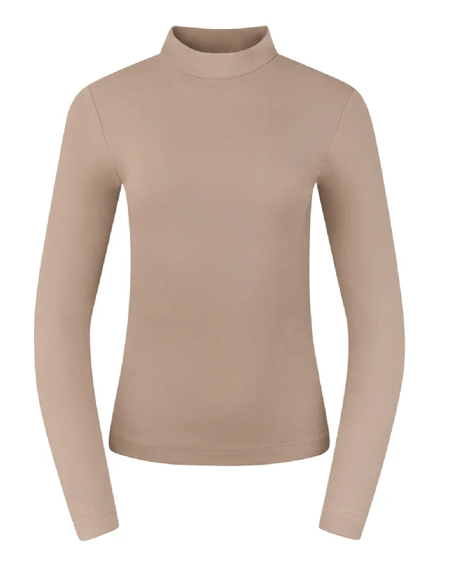 SIZE XL - PURE GOLF Olwen Mock neck Winter Top 502 Cappuccino Trendy Women's Oversized SIZE XL - PURE GOLF Olwen Mock neck Winter Top 502 Cappuccino Trendy Women's Oversized