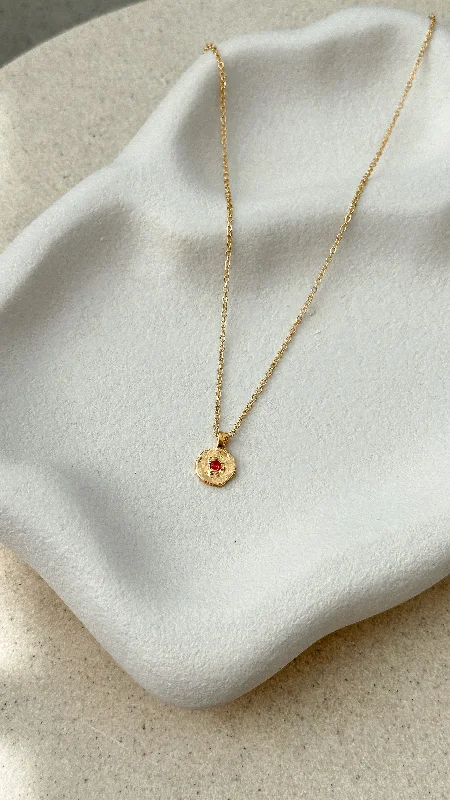 July Birthstone Necklace - Ruby Dynamic Women's High - energy