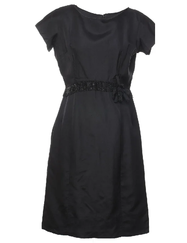 Classic Black Evening Dress - L Classic Women's Pin - striped