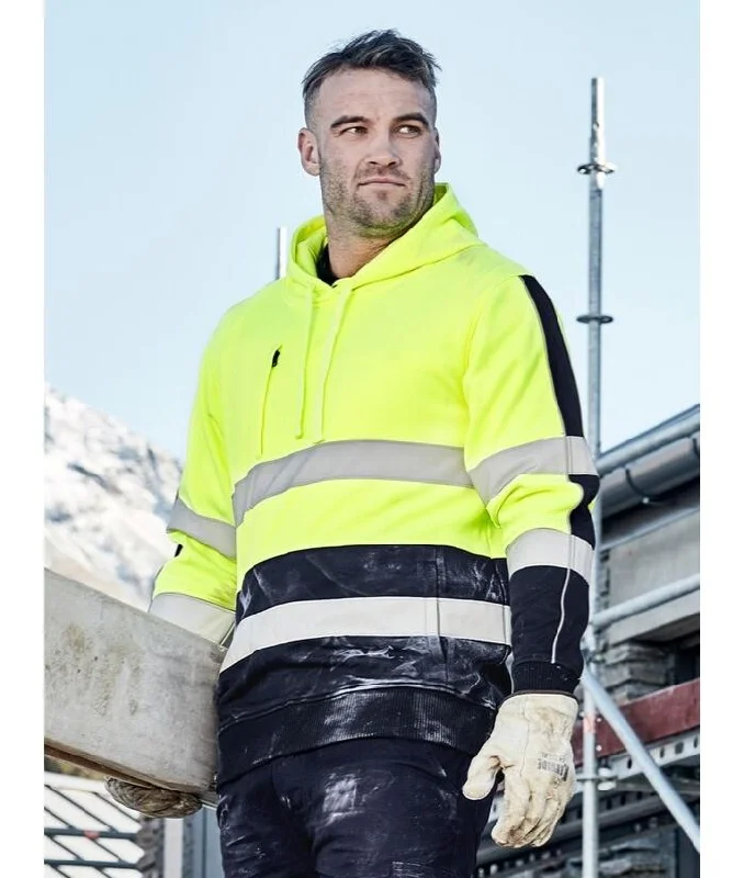 Hi Vis Unisex Stretch Taped Hoodie Stylish Women's Neon