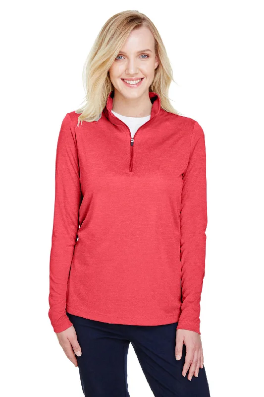 Team 365 Womens Zone Sonic Performance Moisture Wicking 1/4 Zip Sweatshirt - Heather Red Minimalist Women's Casual Team 365 Womens Zone Sonic Performance Moisture Wicking 1/4 Zip Sweatshirt - Heather Red Minimalist Women's Casual