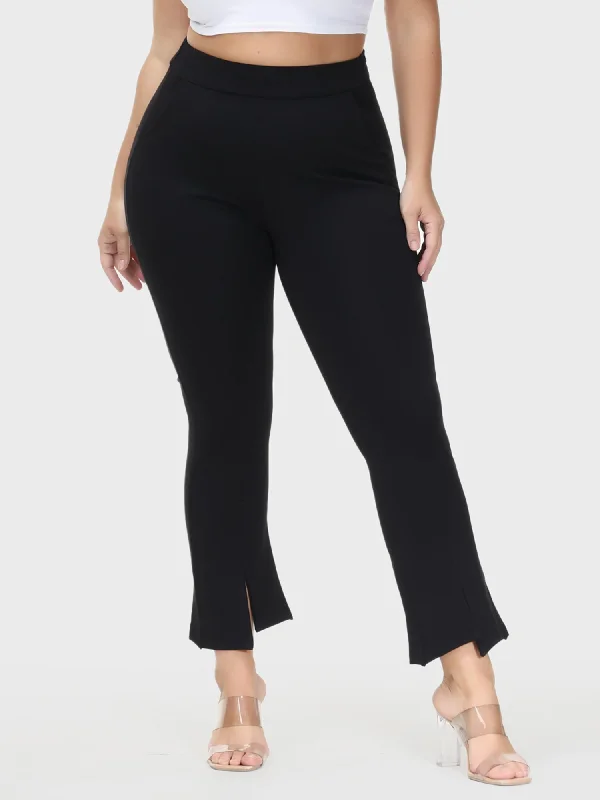 High-Waisted Skinny Stretch Pencil Pants with Pockets Sleek Women's Metallic