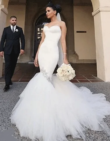 Sweetheart Neckline Mermaid Wedding Dresses With Beading,BH91014 performance