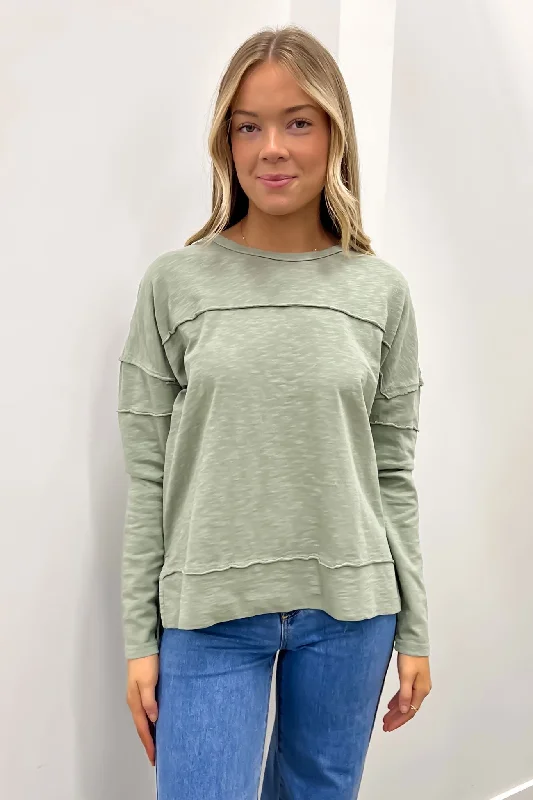 Jayne Throw On Top Sage Sporty Women's Athleisure 