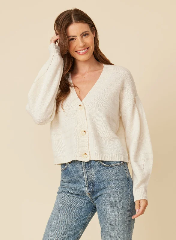 Essie Cashmere Cardigan - Ivory