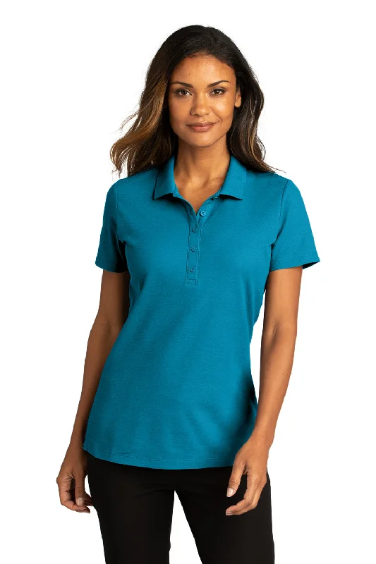 Port Authority Womens React SuperPro Snag Resistant Short Sleeve Polo Shirt - Parcel Blue - Closeout Edgy Women's Punk Port Authority Womens React SuperPro Snag Resistant Short Sleeve Polo Shirt - Parcel Blue - Closeout Edgy Women's Punk