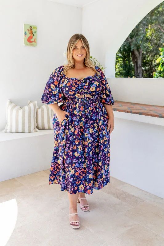 Pippa Cut Out Dress in Posie Gym