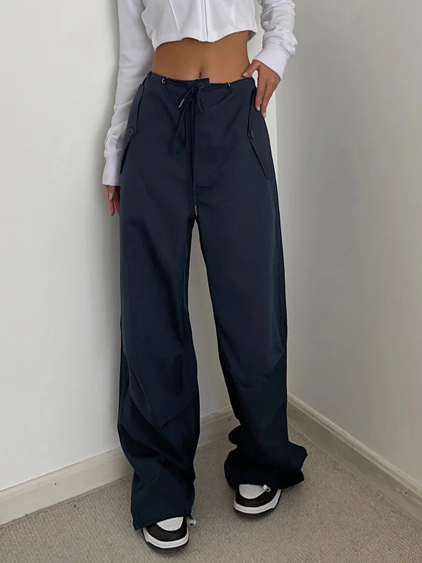 BerryBetty - City Cargo Parachute Pants Feminine Women's Soft 