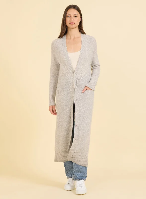 Morgan Cashmere Duster - Heather Grey