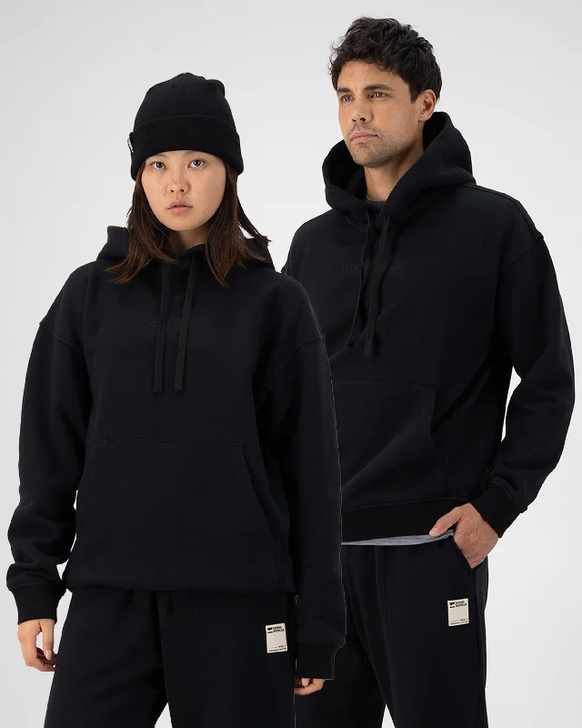 Verdant Merino Organic Cotton Hoody - Black Youthful Women's Pop