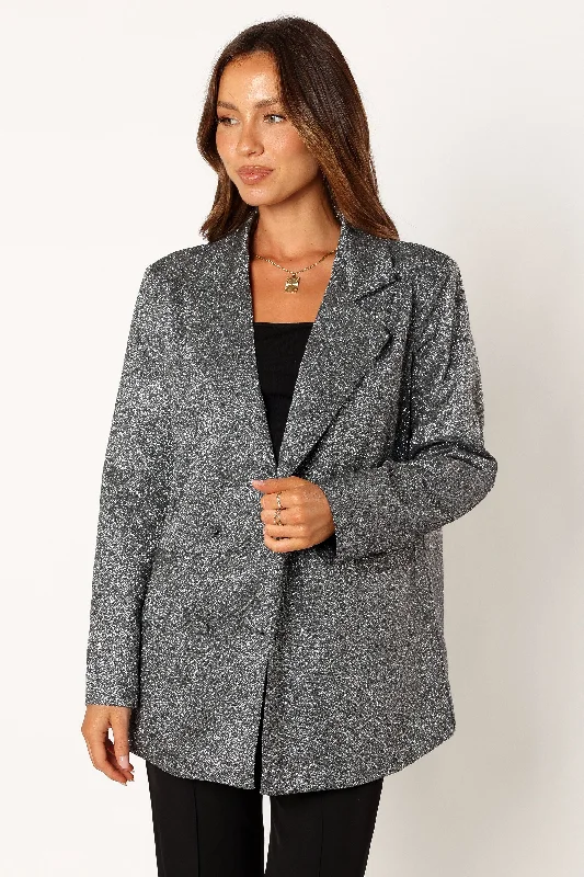 Kaliyah Shimmer Blazer - Black