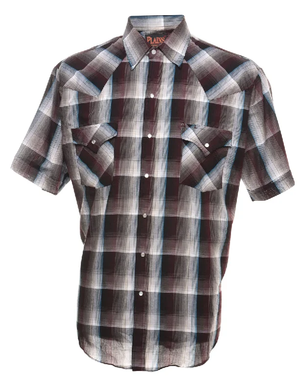 Checked Western Shirt - L Classic Women's Tweed