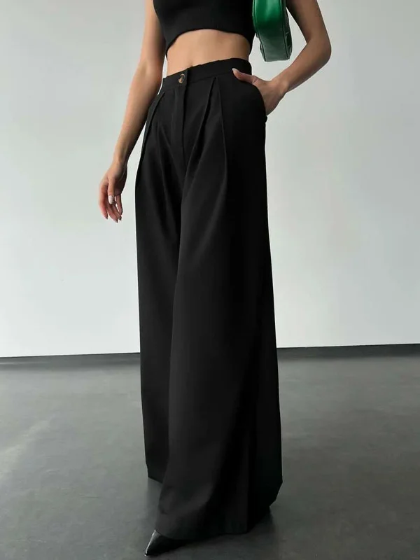 BerryBetty - Effortless Oversized Wide Leg Pants Contemporary 