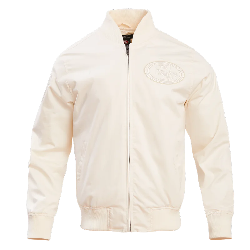 NFL SAN FRANCISCO 49ERS NEUTRAL MEN'S TWILL JACKET (EGGSHELL)