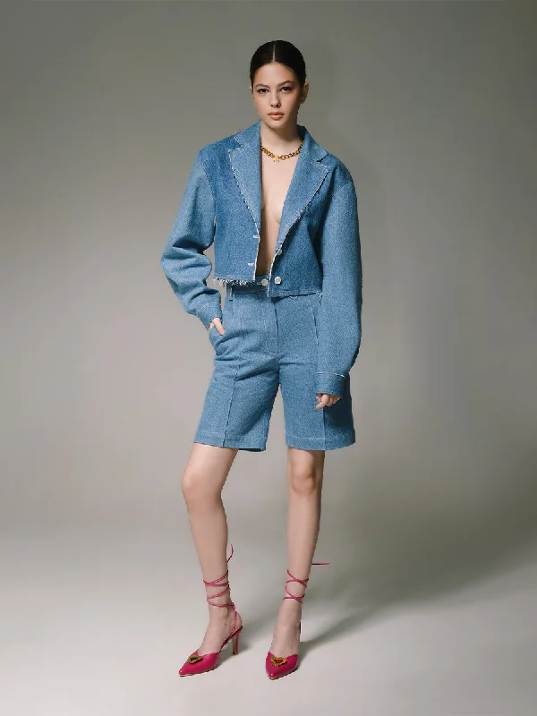 HEARTS DENIM BLAZER Youthful Women's Pop