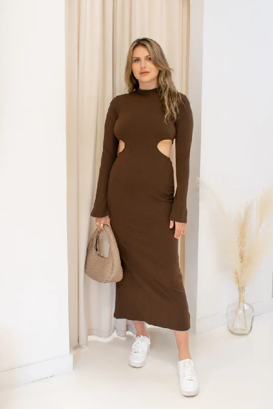 NEW KAIT MAXI DRESS (BROWN)