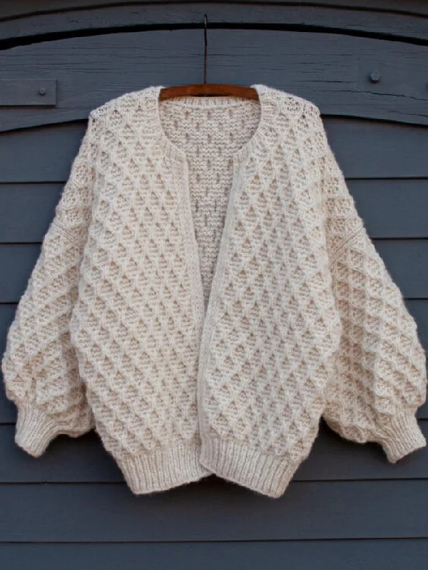 Diamond Jacket by Anne Ventzel, No 2 + Silk mohair yarn kit (ex pattern) Vacation