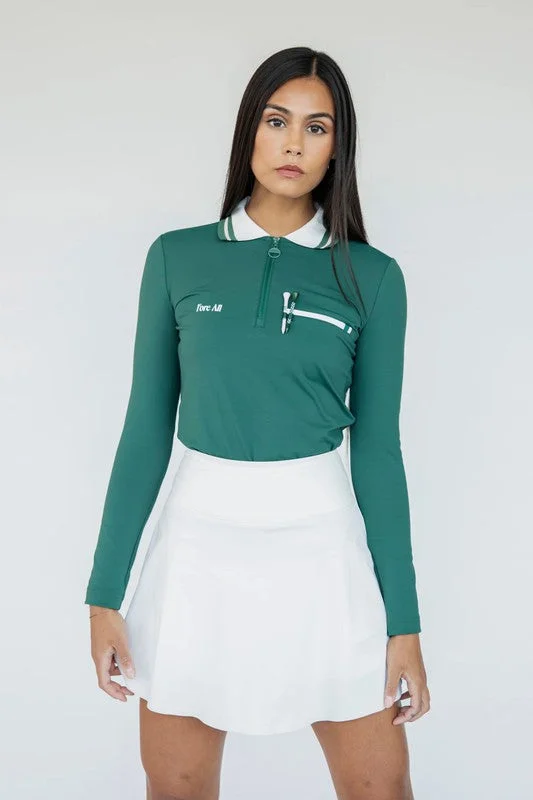 Fore All Michelle Polo - Green Earthy Women's 