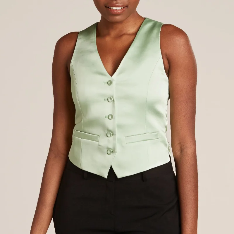 Mint Green Tuxedo Vest