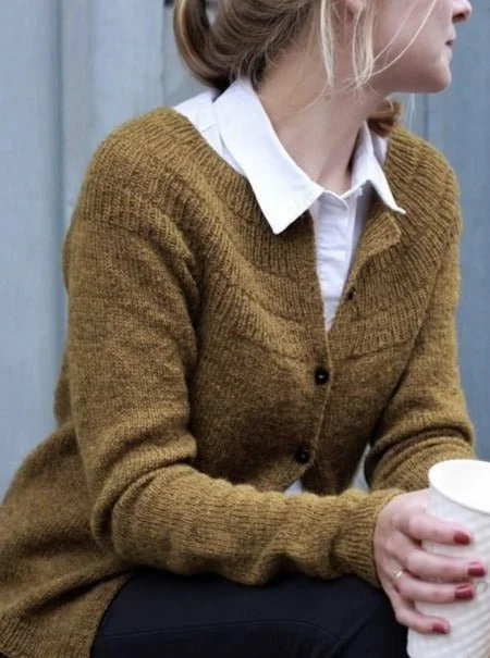 Ankers cardigan My size by PetiteKnit, No 20 yarn kit (ex pattern) Compression