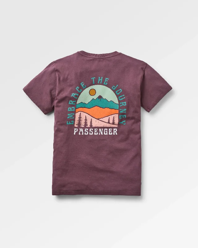 Outlook Recycled Cotton Oversized T-Shirt - Deep Plum Refined Women's Hand - crafted