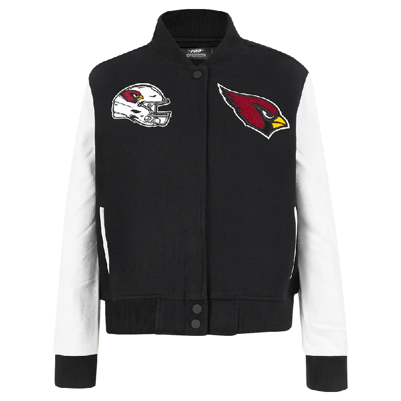 NFL ARIZONA CARDINALS CLASSIC WOMEN'S WOOL VARSITY JACKET (BLACK/WHITE) garde