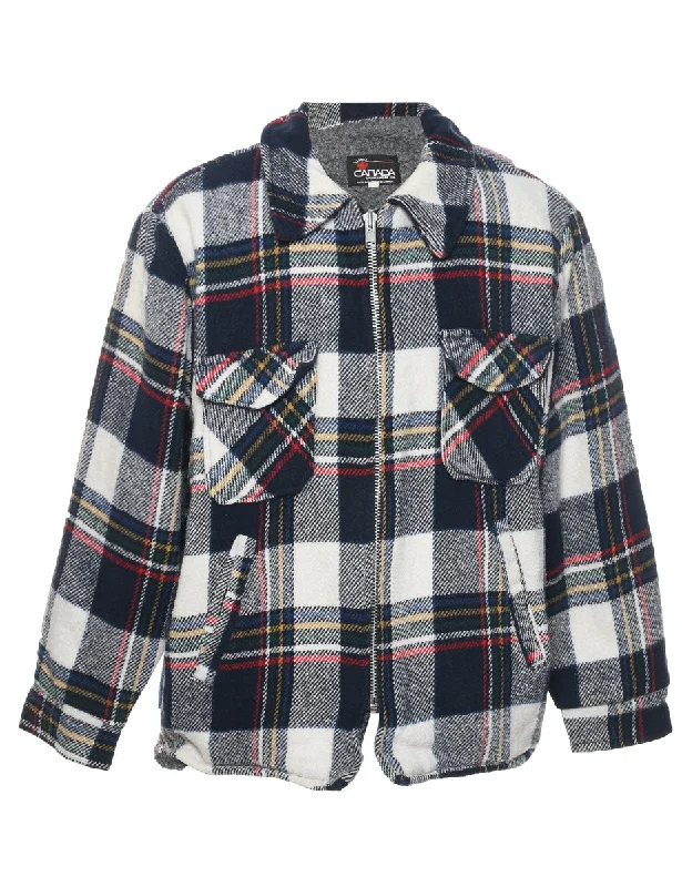 Checked Wool Coat - XL Sophisticated Women's Tailored