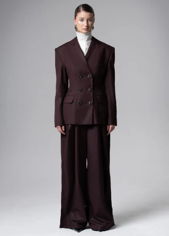 DARK BROWN BLAZER Contemporary 