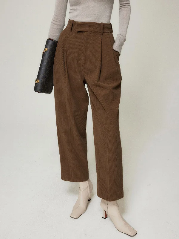 BerryBetty - Caramel Smart Cropped Straight Leg Pants performance