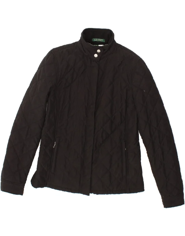 RALPH LAUREN Womens Quilted Jacket UK 14 Medium Black Polyester Youthful Women's Anime - inspired RALPH LAUREN Womens Quilted Jacket UK 14 Medium Black Polyester Youthful Women's Anime - inspired