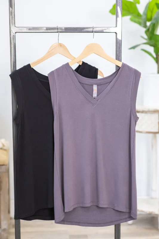 Oversized V-Neck Tunic Knit Top Monochromatic All - in - one