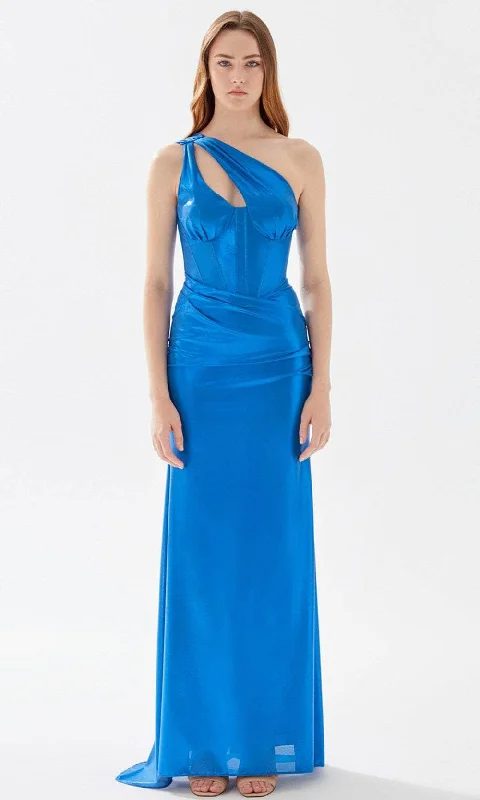 Tarik Ediz 52044 - Asymmetrical Front Keyhole Prom Gown Refined Women's Hand - crafted