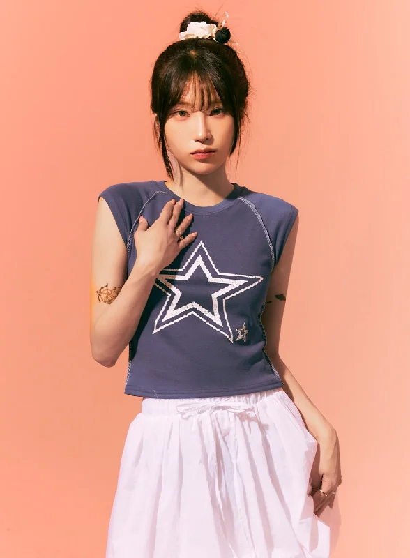 Star Graphic Tee OA426 Bold Women's Animal Print