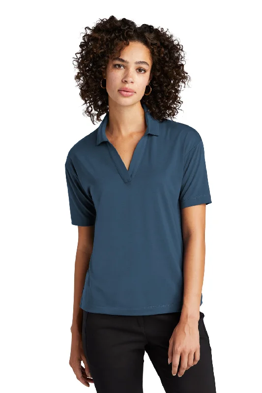 Mercer+Mettle Womens Moisture Wicking Short Sleeve Polo Shirt - Insignia Blue Laid - back Women's Vibe Mercer+Mettle Womens Moisture Wicking Short Sleeve Polo Shirt - Insignia Blue Laid - back Women's Vibe