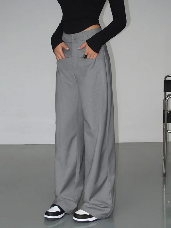 BerryBetty - Bring The Style Wide Leg Pants Dynamic Women's Moto