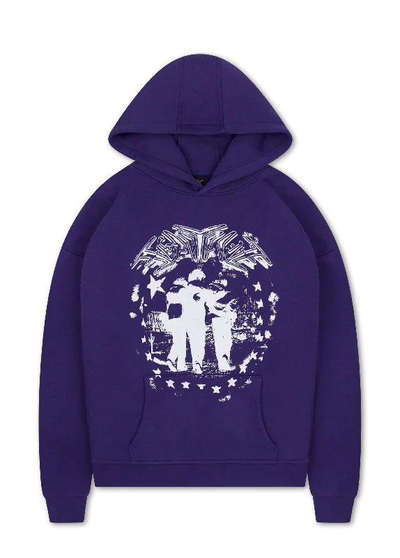 PEOPLE HOODIE PURPLE Unique Women's Upcycled
