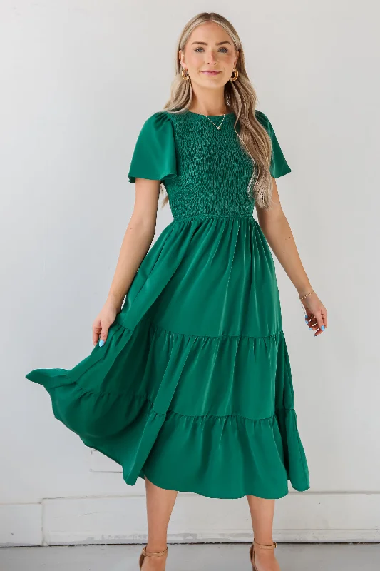Cute Contentment Kelly Green Tiered Maxi Dress purpose