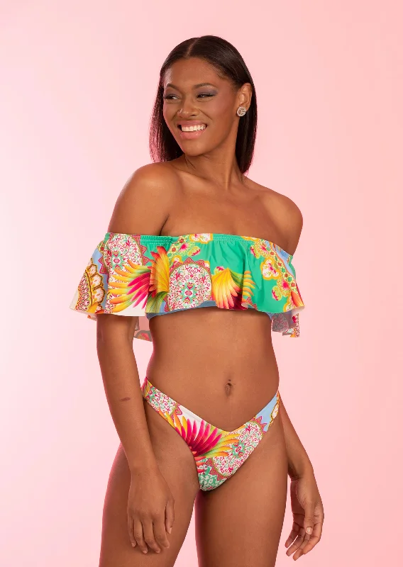 Marseille Off Shoulder Print Flounce (MS-125) Modern Women's 