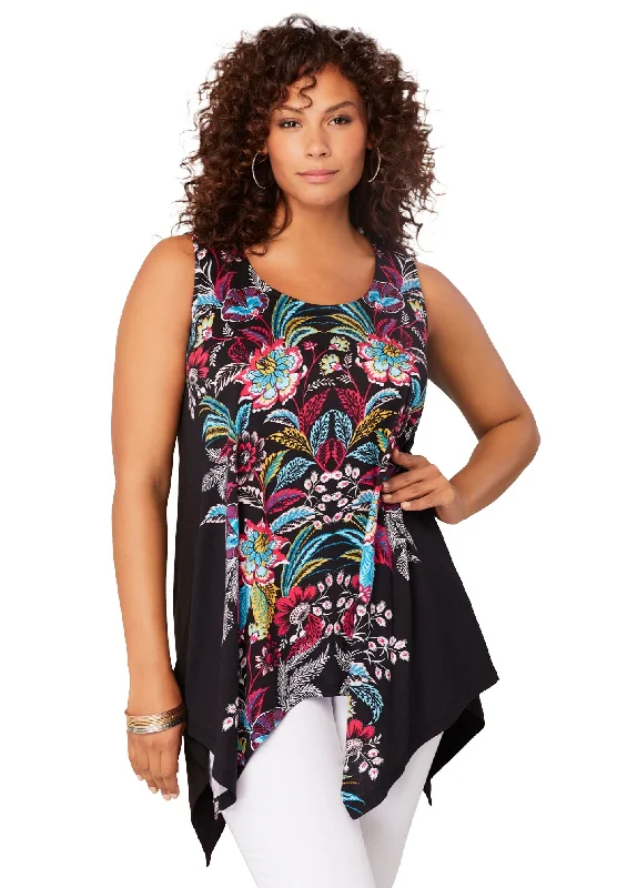Handkerchief Hem Tunic Tank Relaxed Women's 