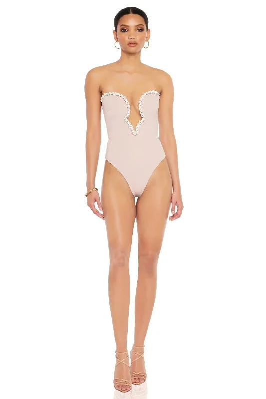 Nookie Adorn Bodysuit - Nude Disco