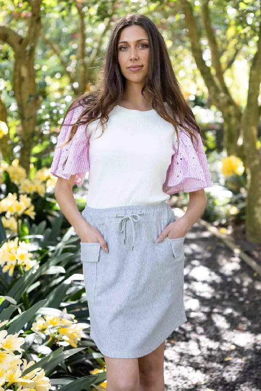 Bella Top White Minimalist Women's Casual